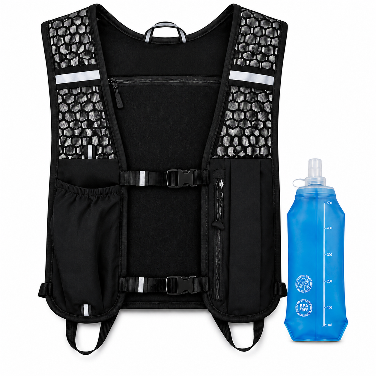 OutSka Running Vest + 500ml Foldable Bottle