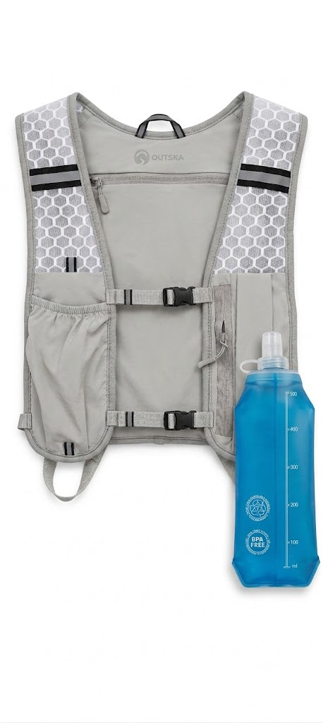 OutSka Running Vest + 500ml Foldable Bottle